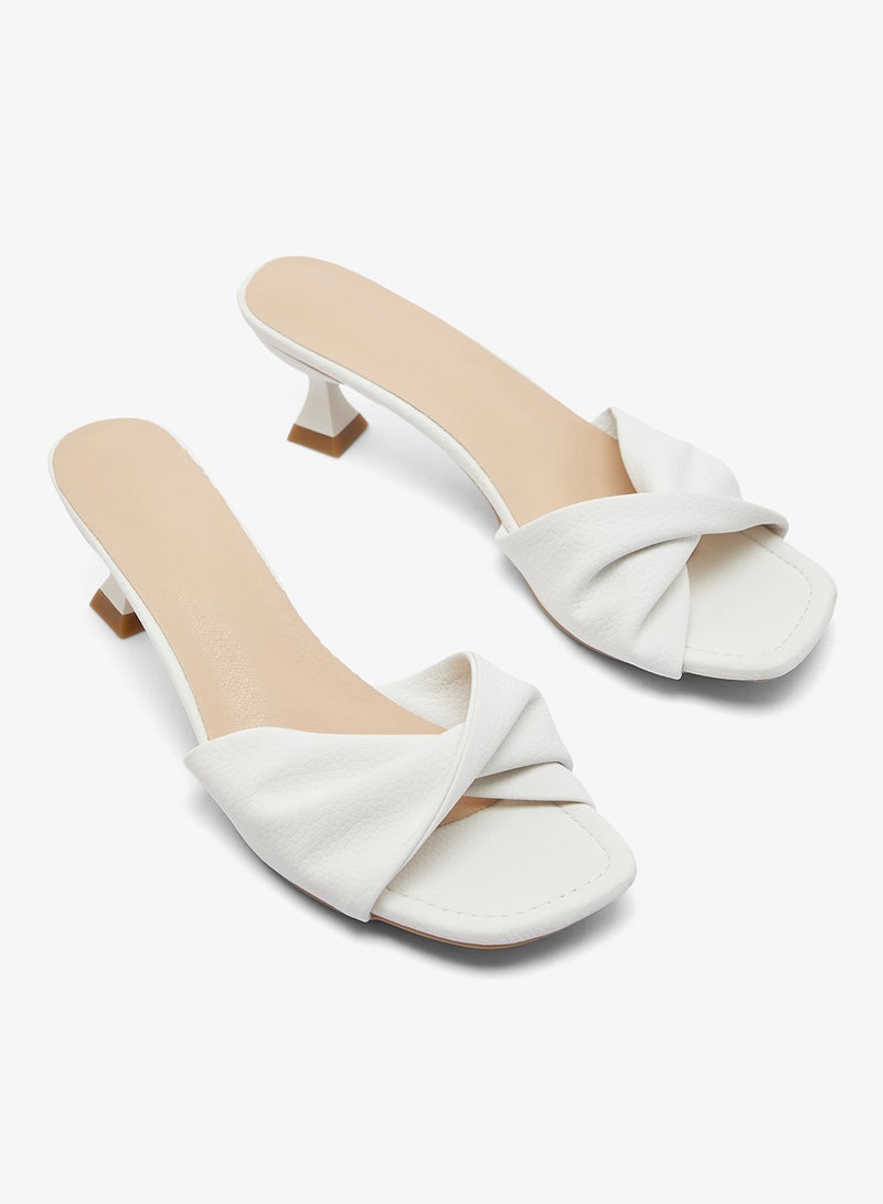 Ginger Wrap Tie Detail Kitten Heel Sandals - Image 4